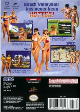 Beach Spikers - Virtua Beach Volleyball box cover back